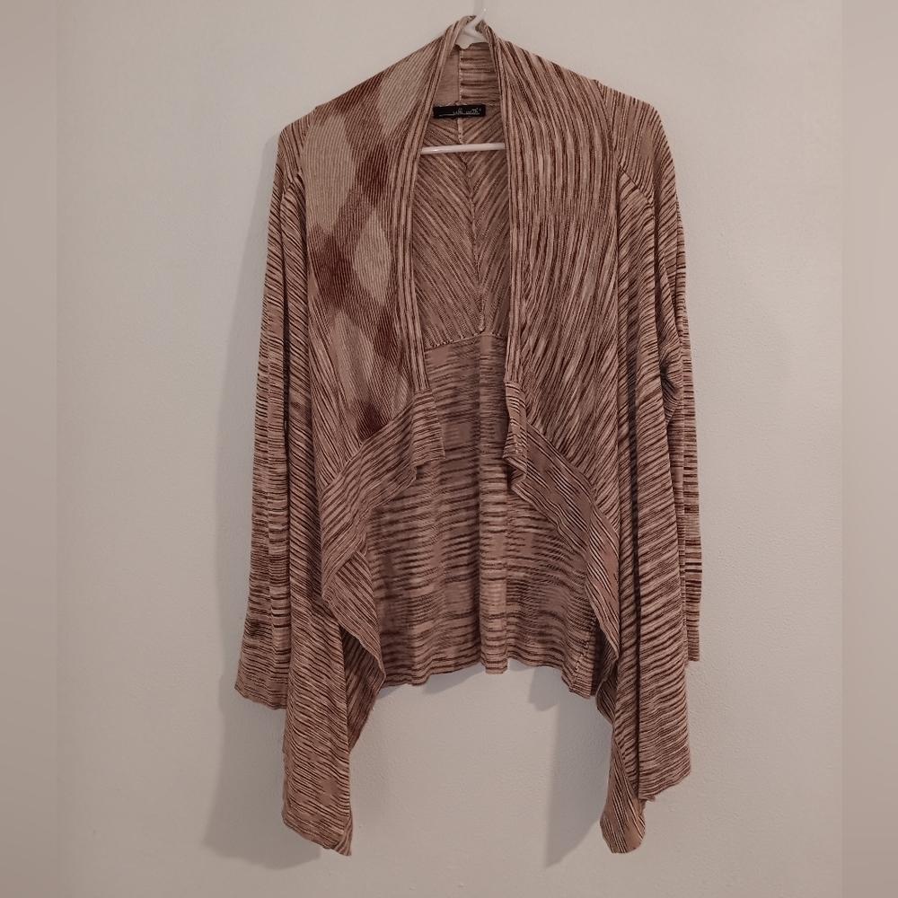 Willi Smith women's sweater unstructured one size peach multicolored